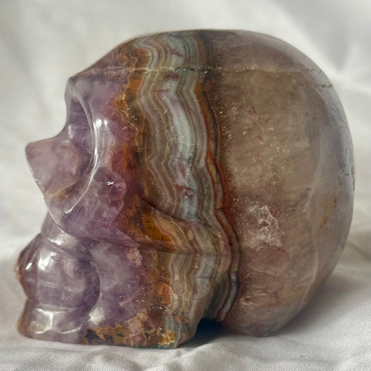 Banded and UNIQUE Amethyst Agate Skull