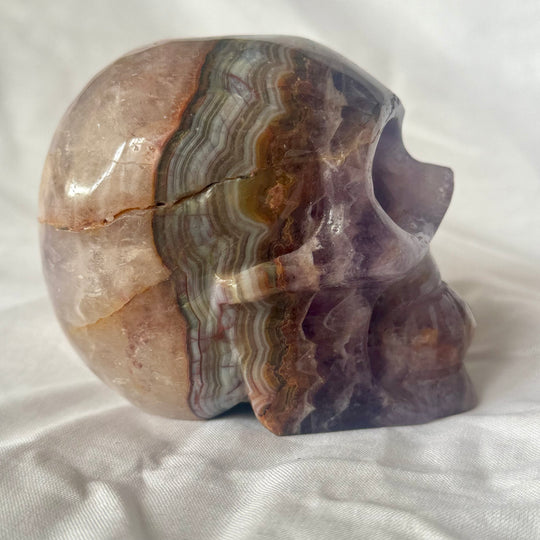 Banded and UNIQUE Amethyst Agate Skull