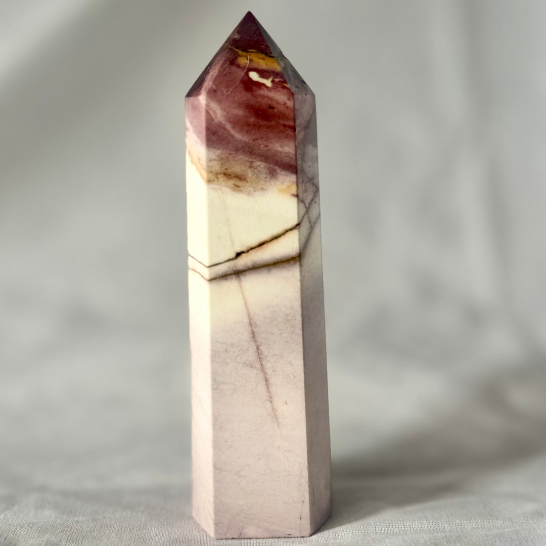 Natural Earthy coloured Mookaite Tower