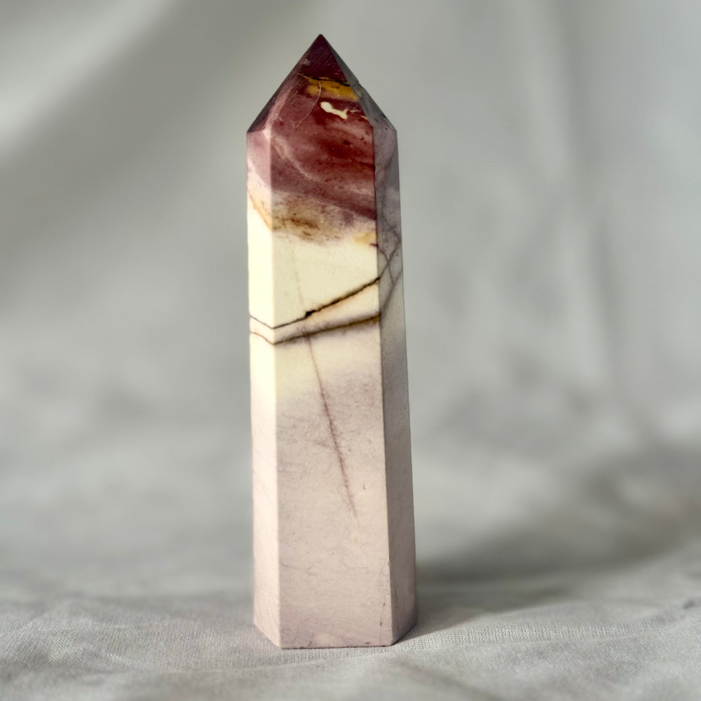 Natural Earthy coloured Mookaite Tower