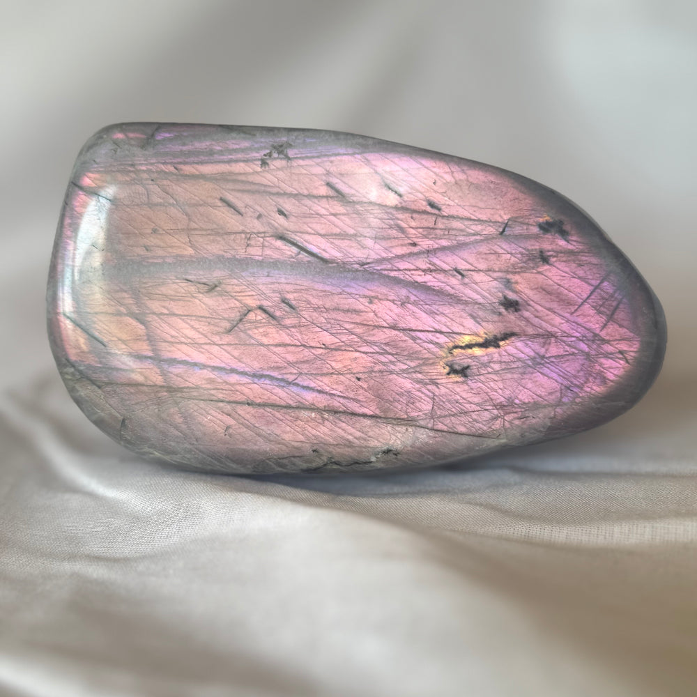 Stunning sunset colour Labradorite free form 5"