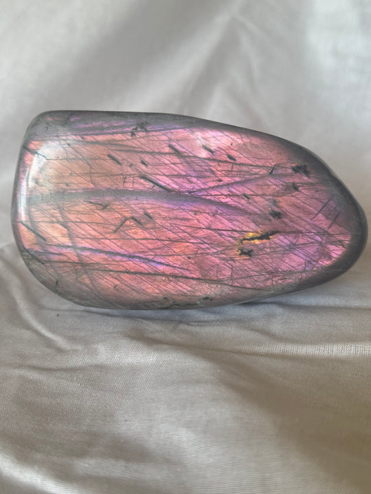 Stunning sunset colour Labradorite free form 5"