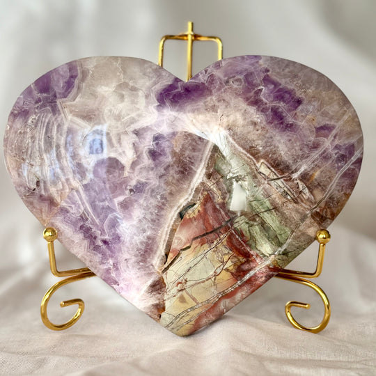 Large Amethyst Agate Heart  1O