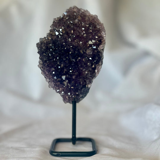 Brilliant Sparkle Brazilian Amethyst on stand 7" 1N