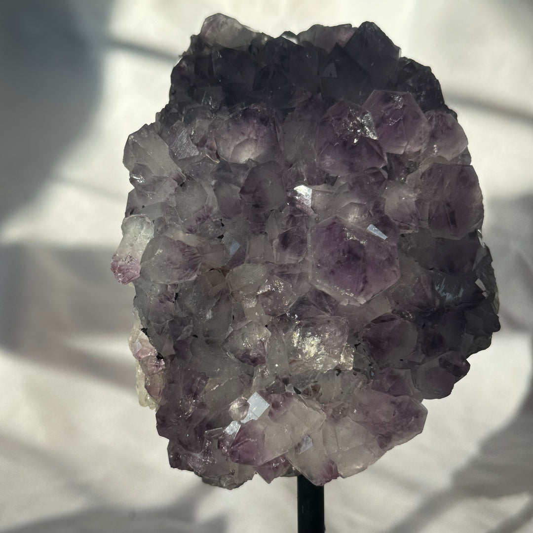 Imperfect Moody Brazilian Amethyst on Stand 6 1/2 " 1Q