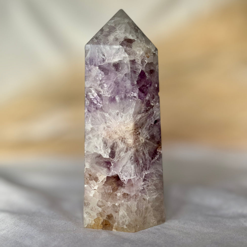 4.5" Amethyst and Icy Quartz Tower BI