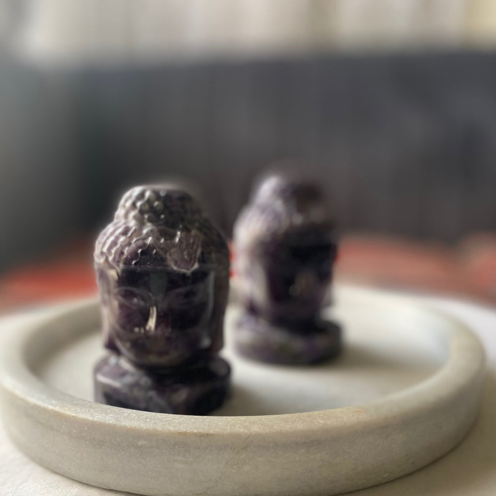 3" Dream Amethyst Buddah Heads